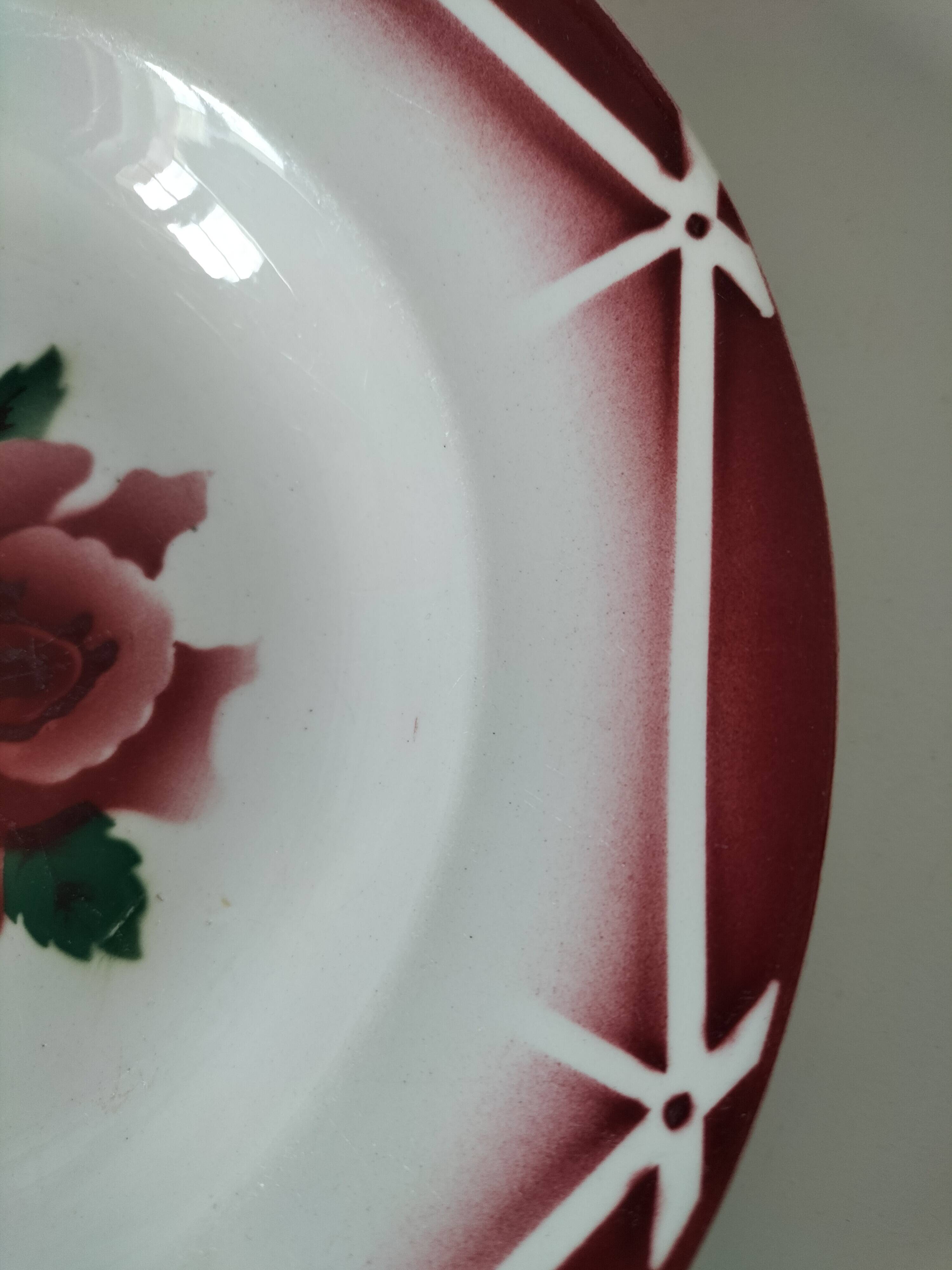 Set of deep plates Digoin Sarreguemines model Cibon