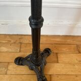 Vintage black marble bistro pedestal table
