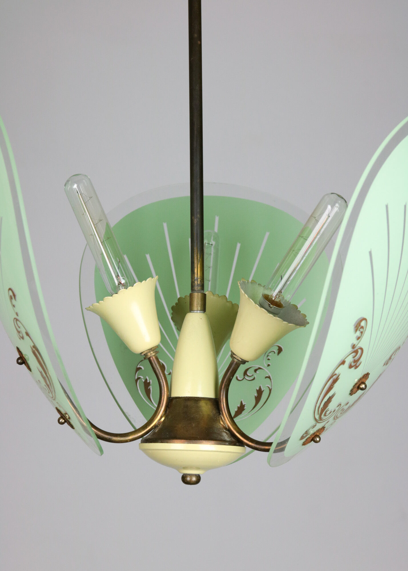 Vintage murano glass pendant light, 1950s