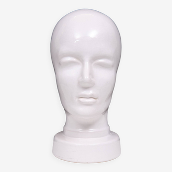 West Germany Pottery White Ceramic Head 1970s