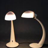 1970s Pair of Veneta Lumi Table Lamps  model Virgola, Italy