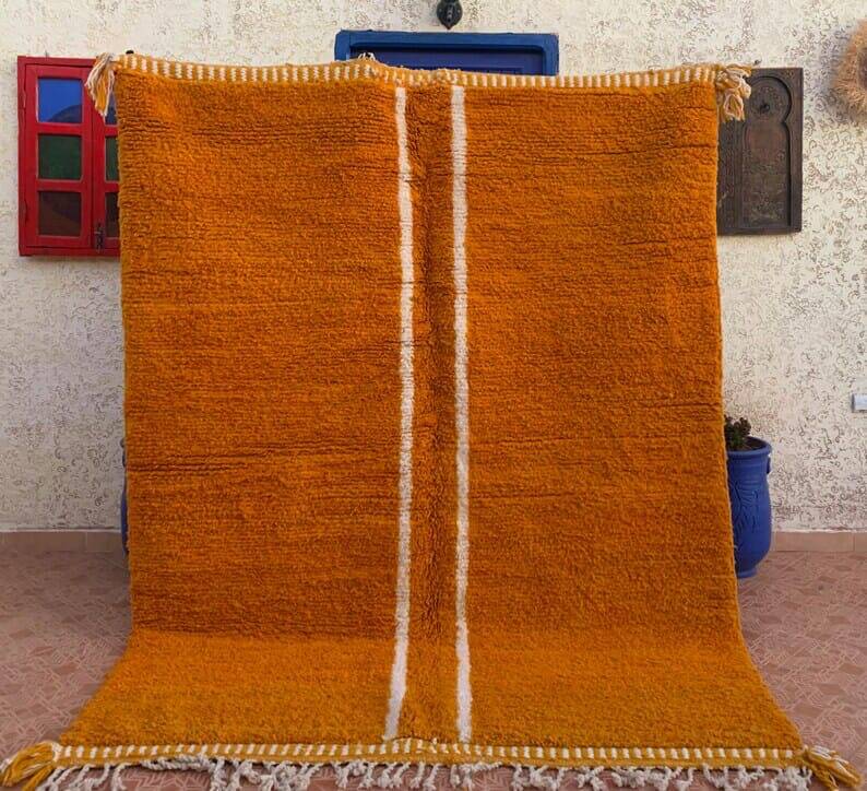 Handmade pure wool rug, size 100 x 200 cm