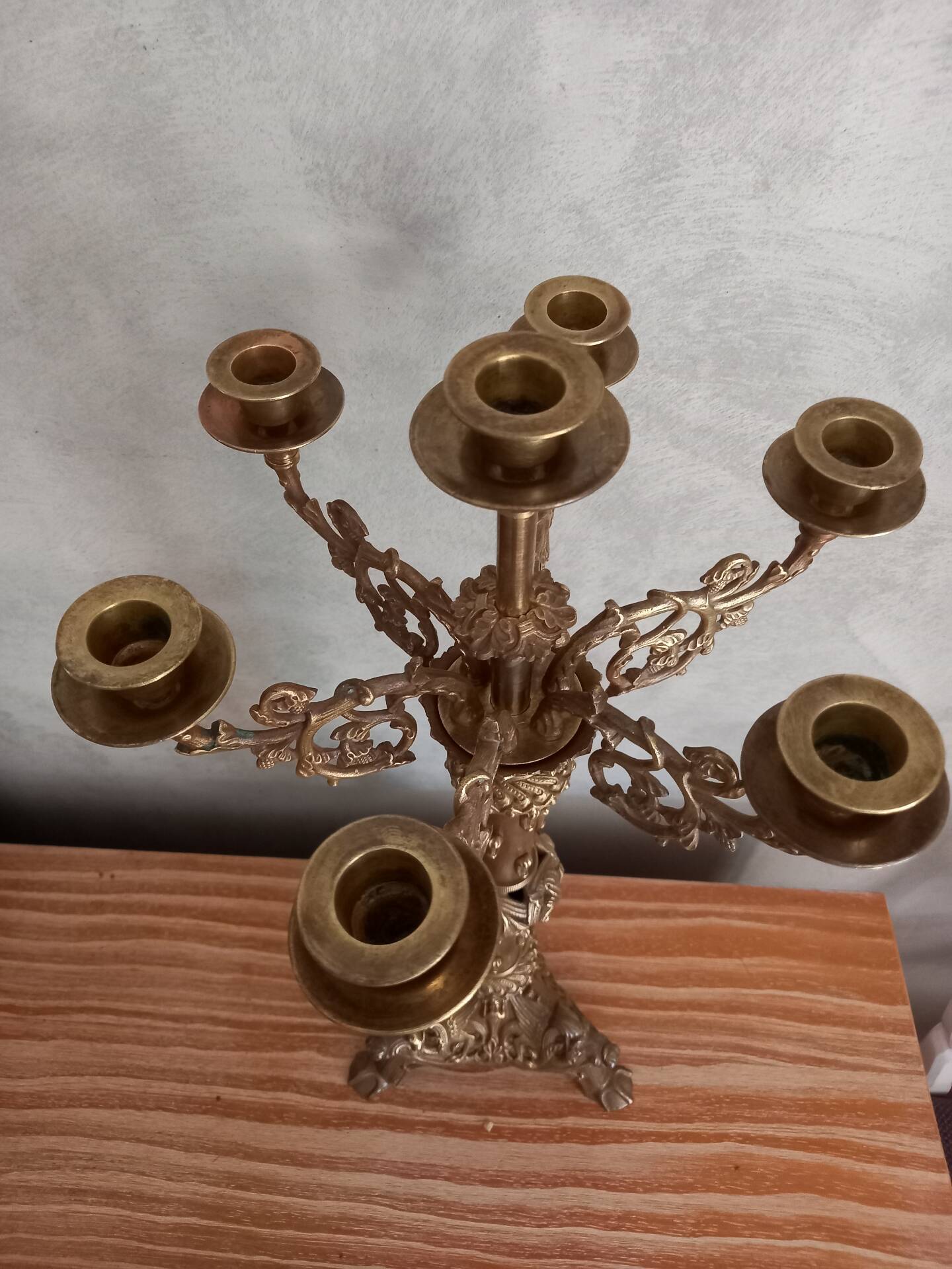 Large bronze chandelier in the Louis XVI style.