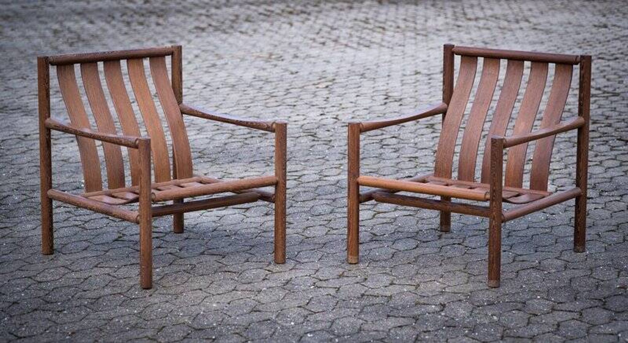 Wenge armchairs by Jørn Nilson, Denmark, 1966, Set of 2