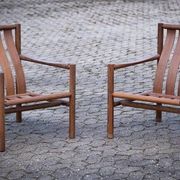Wenge armchairs by Jørn Nilson, Denmark, 1966, Set of 2