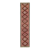 Turkish Handwoven Vintage Herki Kilim 88 cm x 407 cm