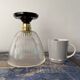 Plafonnier en verre holophane