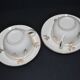 Set of 2 vintage cups with gold flowers Villeroy Boch Mettlach
