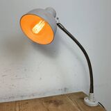 Grey Industrial Workshop Gooseneck Table Lamp, 1960s