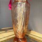 High vase art deco salmon pink
