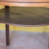 Vintage table, wooden table, two-tier table, living room table, side table.