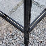 Side table end of sofa Pierre Vandel in metal and glass tops