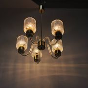 Art Deco All Glass Chandelier by Kamenicky Senov, 1960's, Czechoslovakia