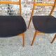 Set of 4 Casala chairs, vintage Scandinavian design seats.