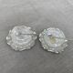 Crystal and silver metal saleron vintage 1950