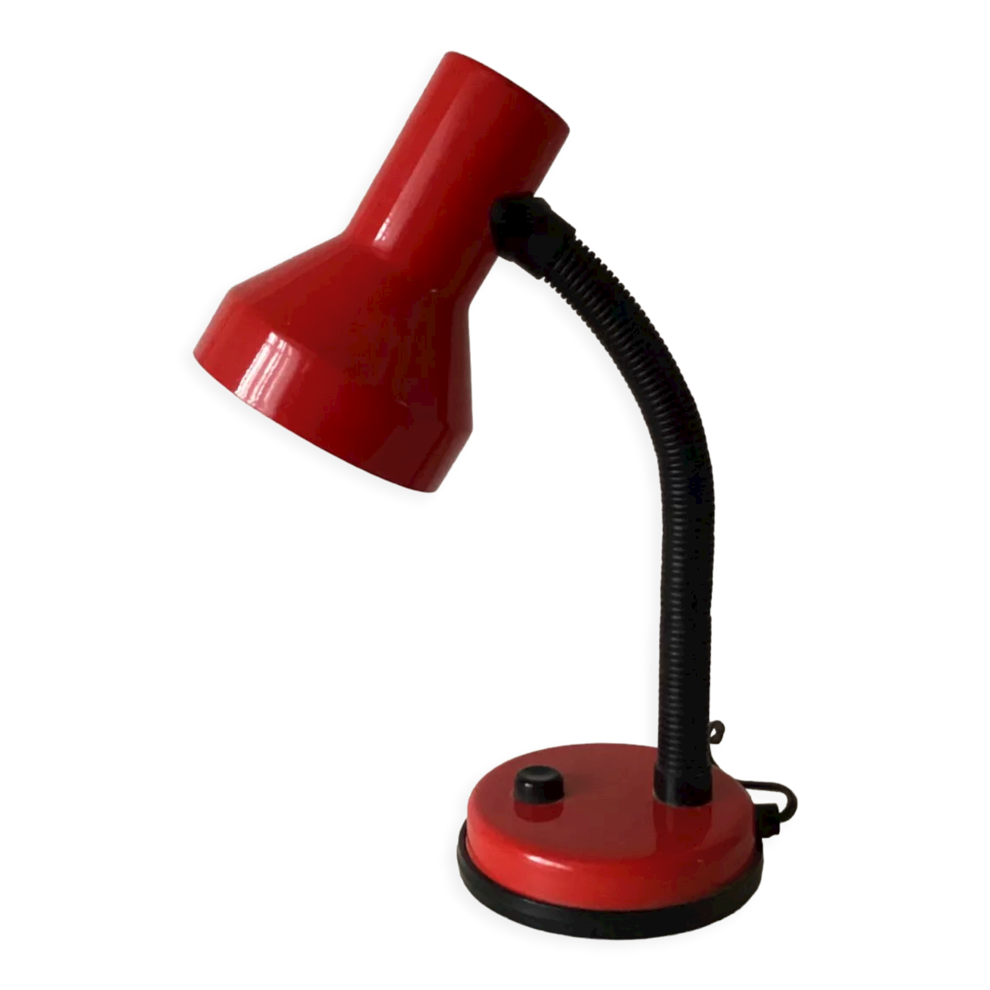 Red and black desk lamp