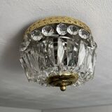 Deknudt 2-light golden brass glass pendant basket ceiling light