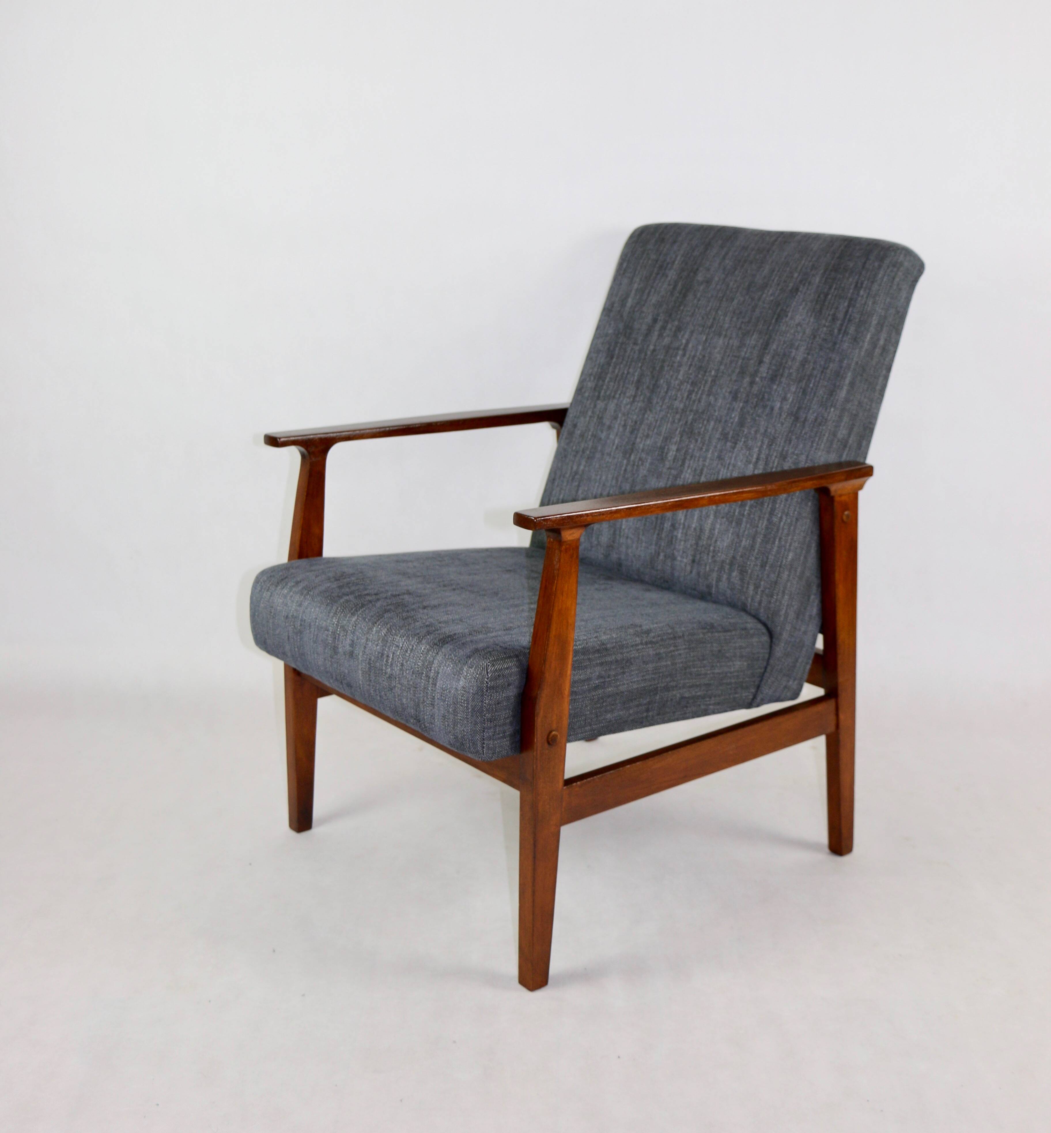 Vintage Black Club Armchair, 1970s