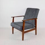 Vintage Black Club Armchair, 1970s