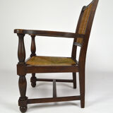 Art deco modernist armchair in dark beech