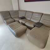 Spartacus modular sofa by Satis (Italy) in buffalo leather