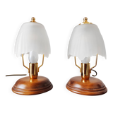 Pair of vintage Italian art deco style lamps