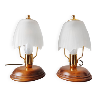 Pair of vintage Italian art deco style lamps