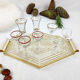 Plateau en verre ocre