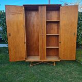 Rattan marquetry cabinet