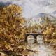 mountain valley painting
