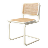 Vintage Cesca B32 chair in white by Marcel Breuer, 1970s