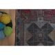 1970s Vintage Turkish Handmade Wool & Cotton Purple Runner Rug 91X359