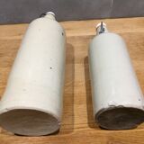 Lot of two bottles glazed old water bottles