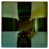 Smoked glass and aluminum coffee table 1970s