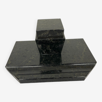 Art-deco inkwell in black marble ref 360.031