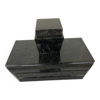 Art-deco inkwell in black marble ref 360.031