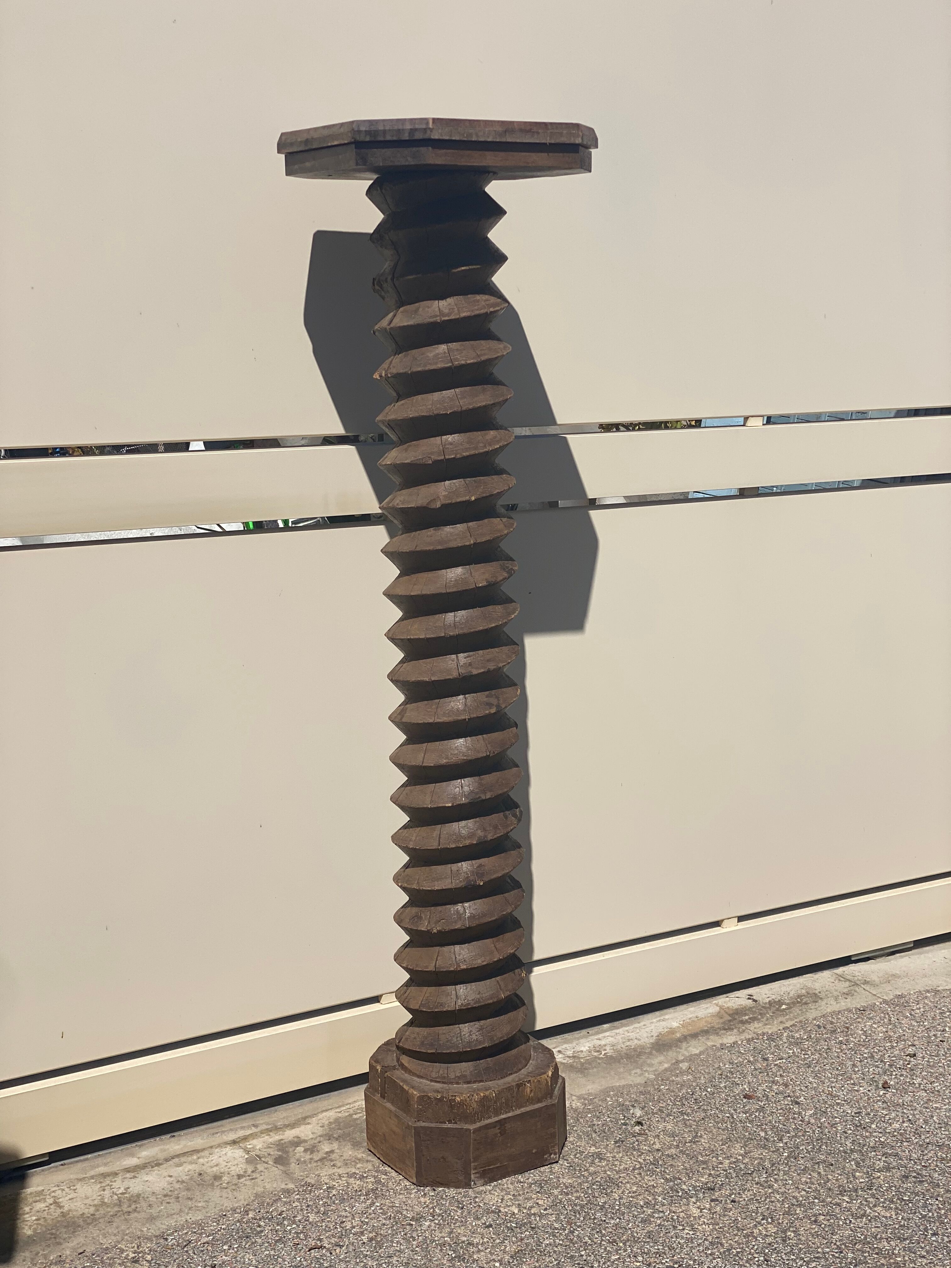Totem or Harness made with an old press screw late nineteenth century