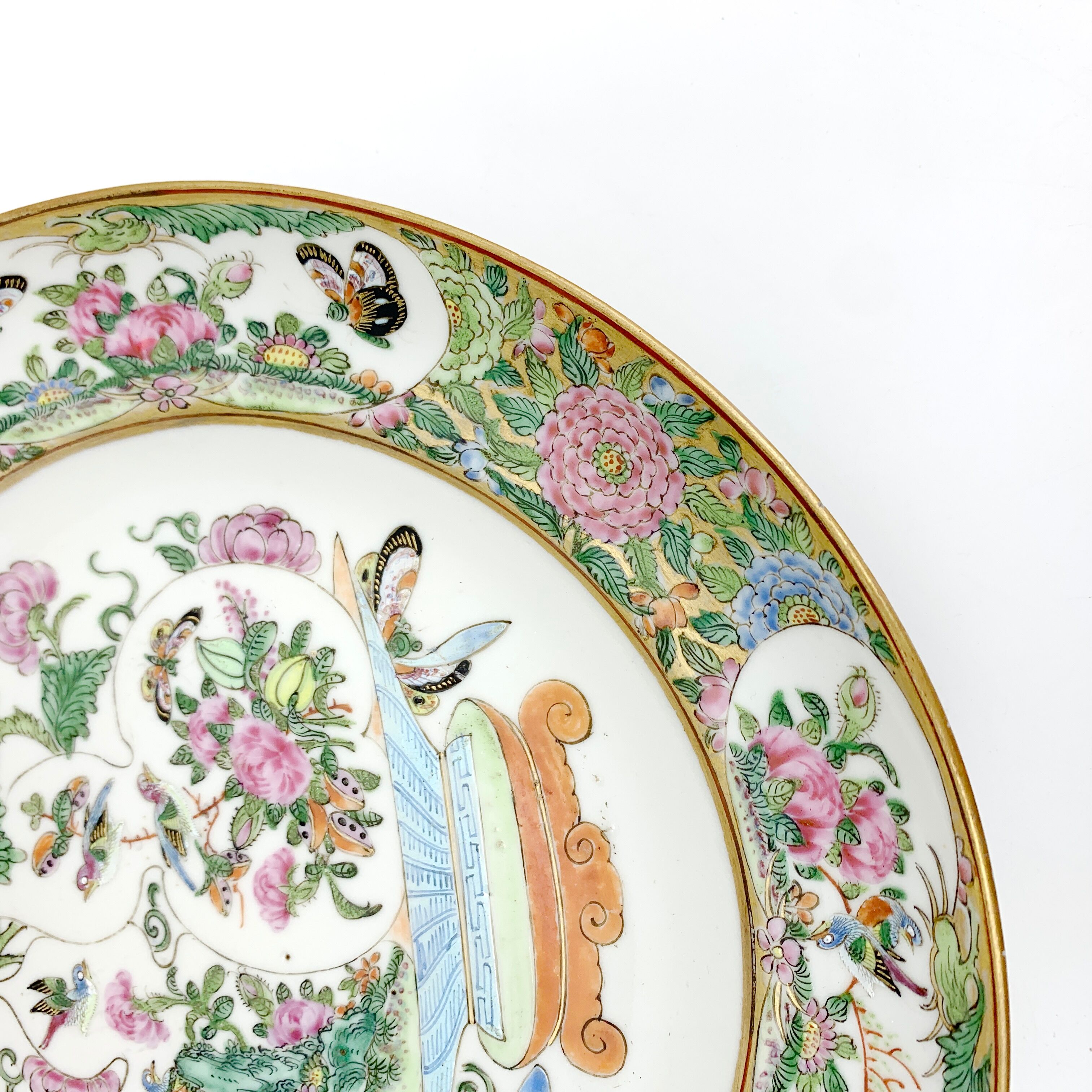 Chinese porcelain plate Canton Pink family XIX