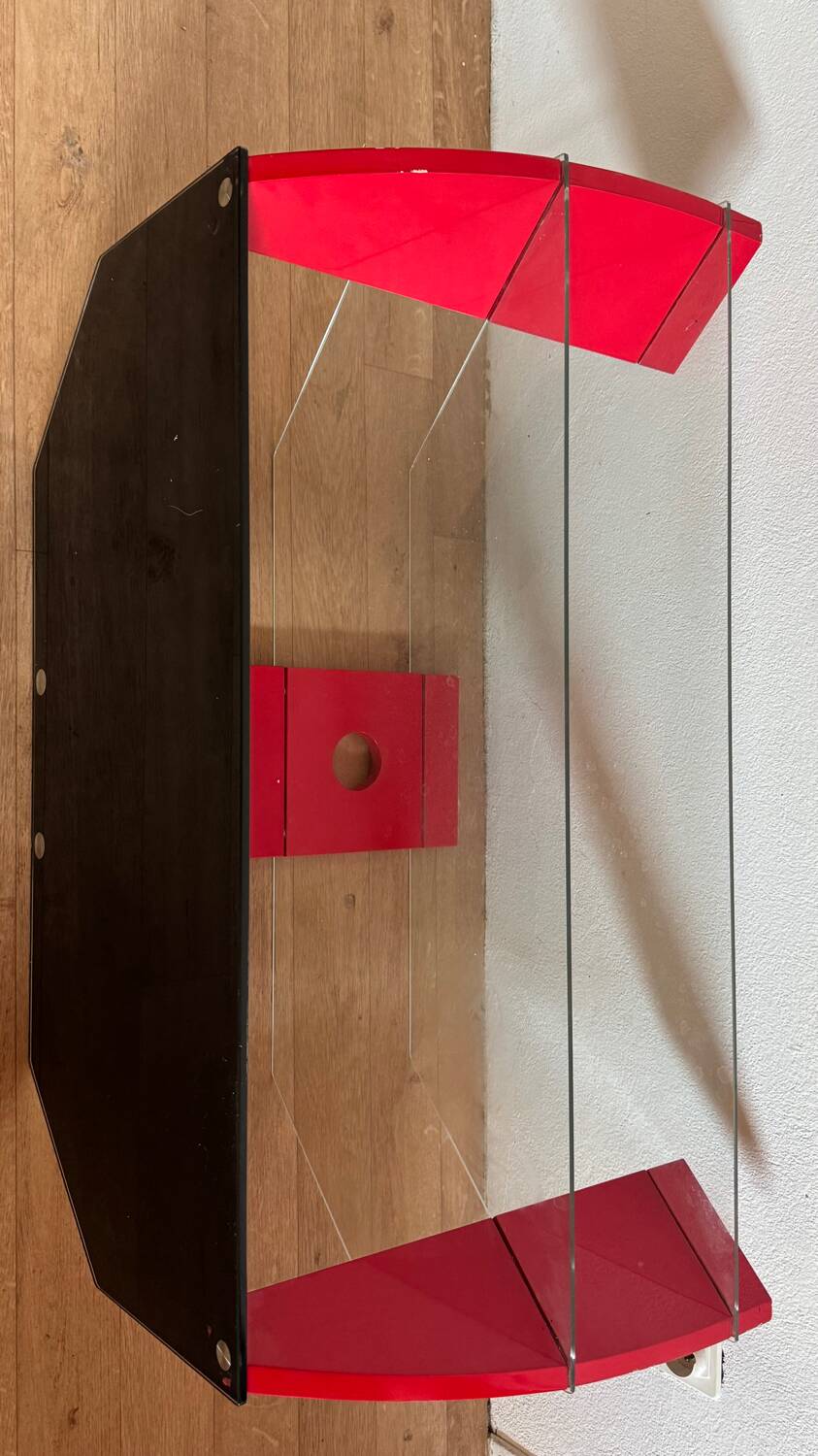 Designer glass coffee table