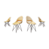 Lot de 4 chaises beige de Miroslav Navràtil par Vertex