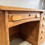1950s oak veneer desk