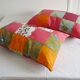 Lot of three rectangular cushions vintage patchwork