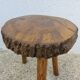 Brutalist stool in solid wood