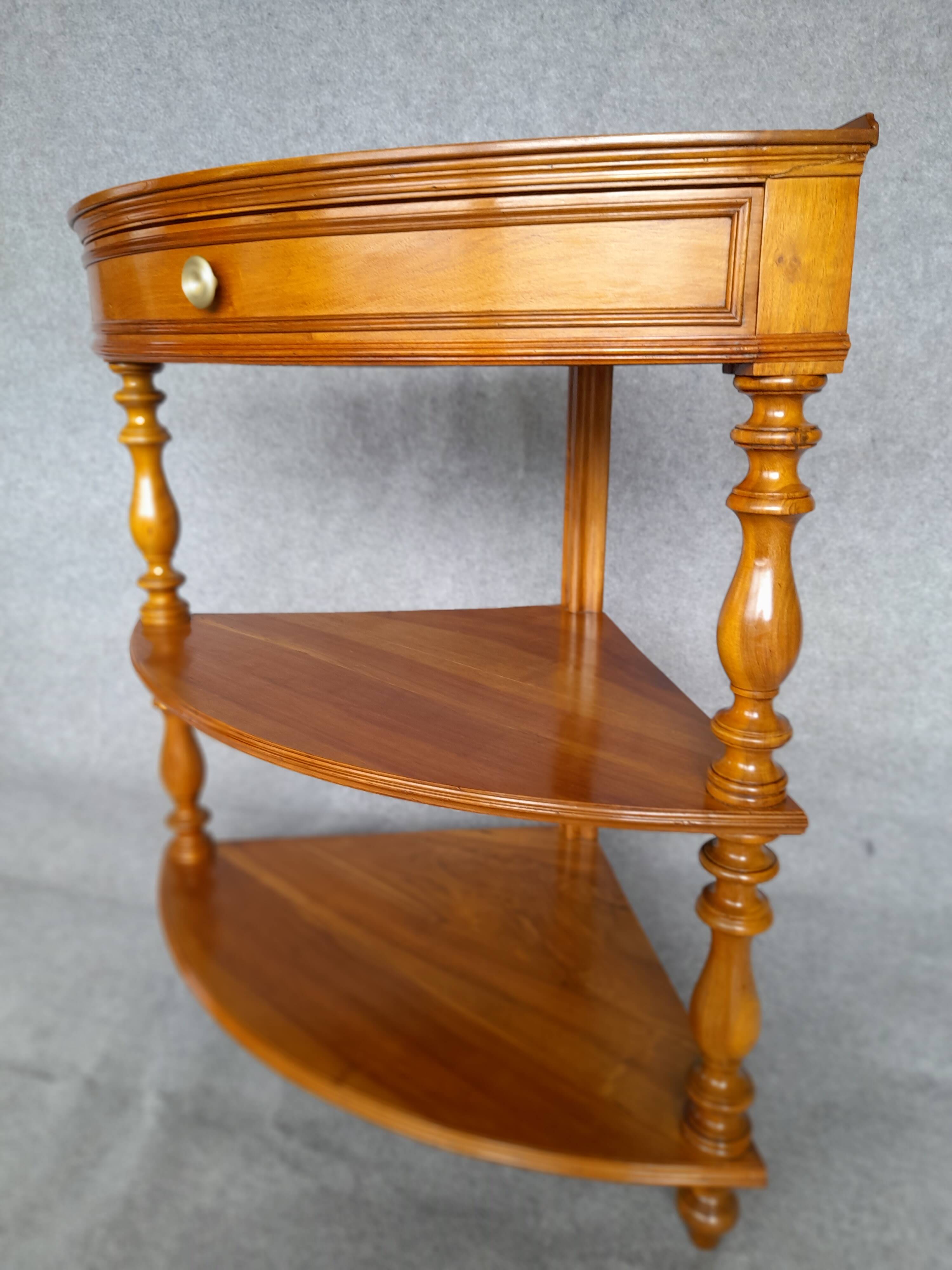 Mid-19th century walnut corner cabinet