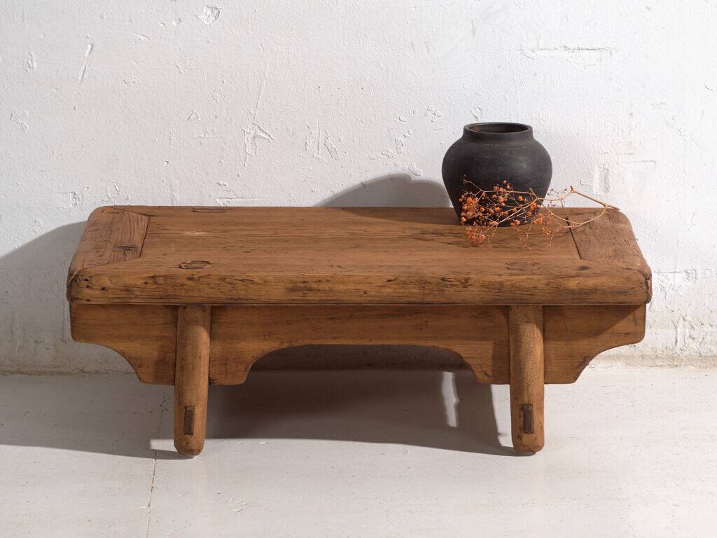 Antique Chinese kang coffee table – Primitive Chinese side table – circa 1900 #11