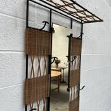 Paire de Vestiaires en rotin et métal