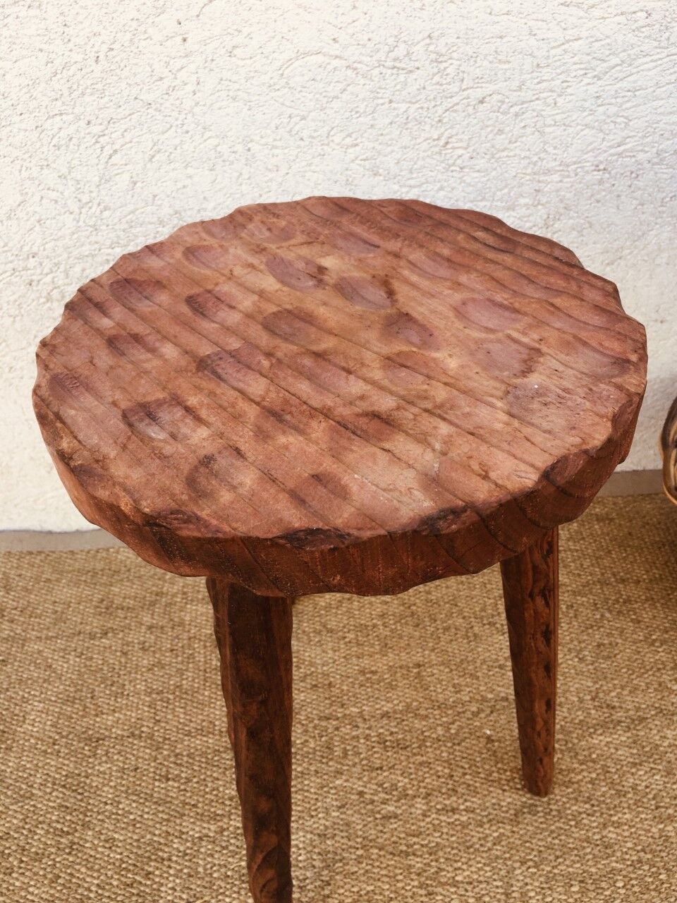 Exotic wood stool tripod