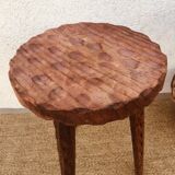 Exotic wood stool tripod