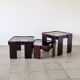 Stackable nesting tables by Gianfranco Frattini for Cassina (set of 3)