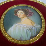 Portrait médaillon miniature
